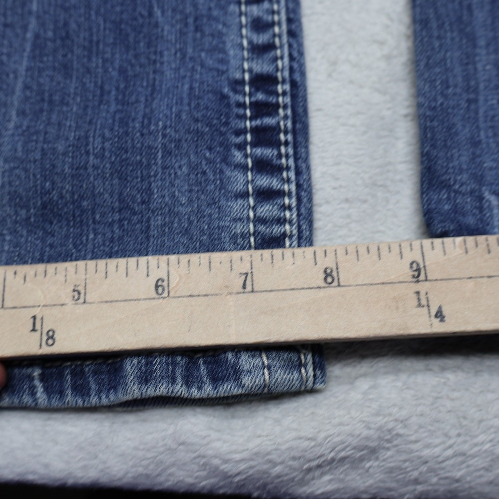 Miss Me Jeans Women 28 Medium Wash Rhinestone Embroidered Bootcut Fade READ - Picture 5 of 16